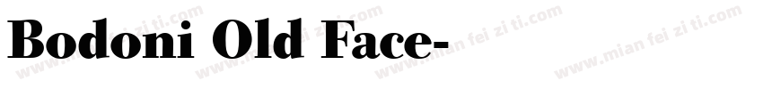 Bodoni Old Face字体转换